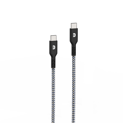 高耐久充電ケーブル SuperCord 100W USB-C to USB-C ブラック