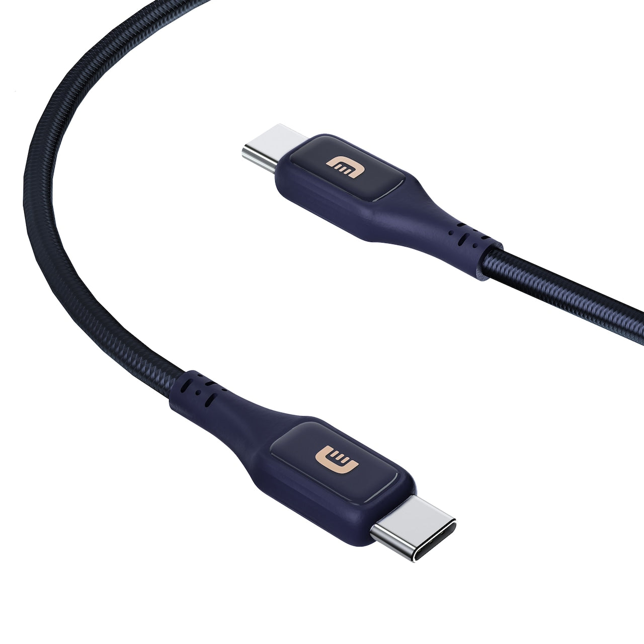 高耐久充電ケーブル SuperCord 100W USB-C to USB-C ネイビー